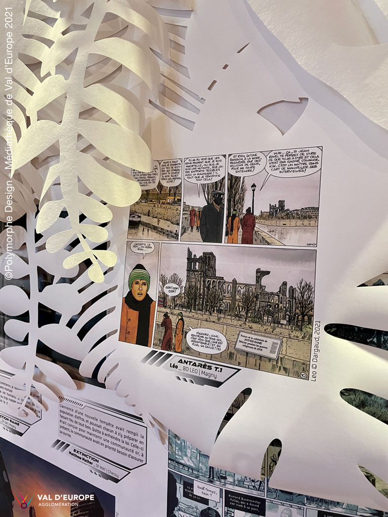 Al Alimon : d&eacute;tail de l'interpr&eacute;tation tactile par Polymorphe Design.