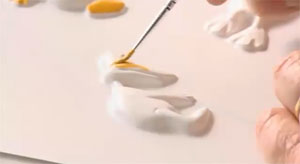 Peinture &agrave; la main des thermoformages